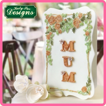 Silicone Mould - Rose Border Plaque